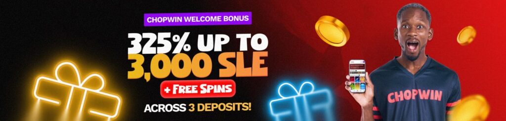 welcome bonus chopwin sl